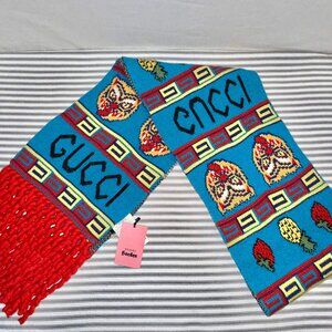 Gucci Funny Tiger Scarf – Authentic Designer
